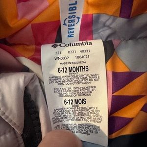 Columbia reversible snowsuit 6-12M